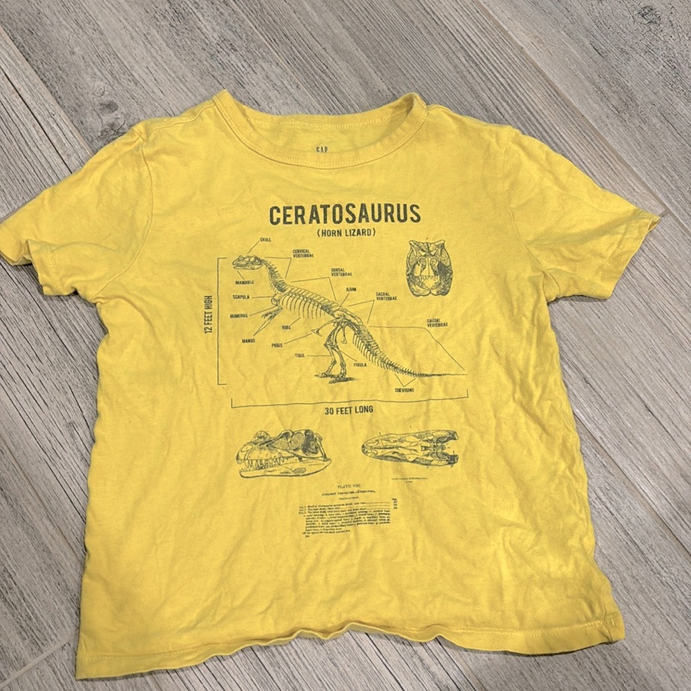 Yellow dinosaur kids Tshirt
